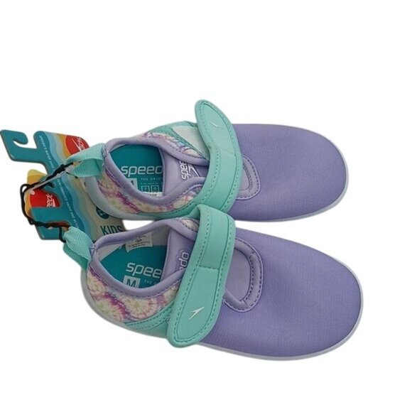 Speedo Water Shoes Purple Easy On Quick Dry Shore Explore Girls Size M 7/8 - Picture 2 of 5